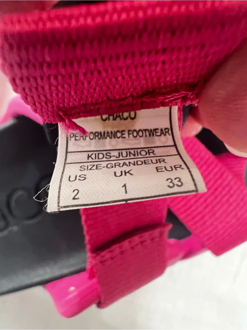 Chaco K’s Chillos Kids Magenta Pink Adjustable Slide Sandals Size 2